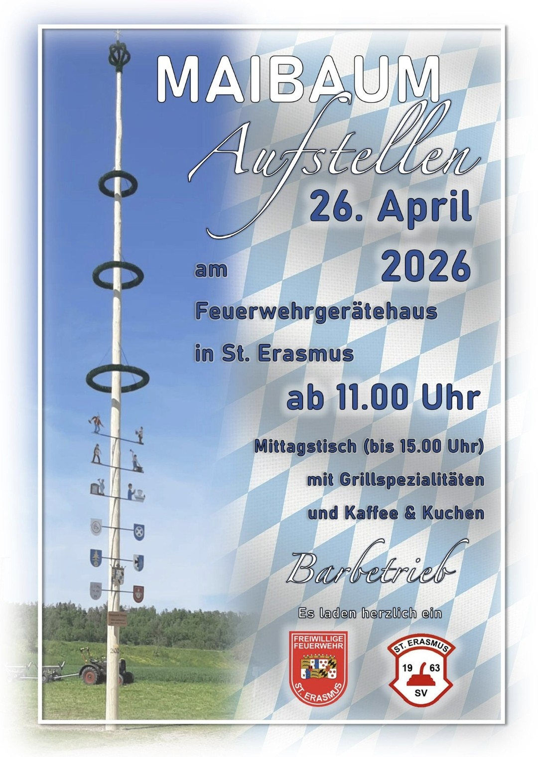 Maibaumaufstellen St. Erasmus 2026