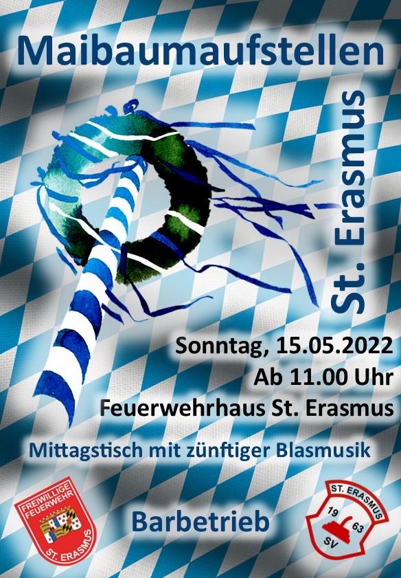 Maibaumaufstellen St Erasmus 2022