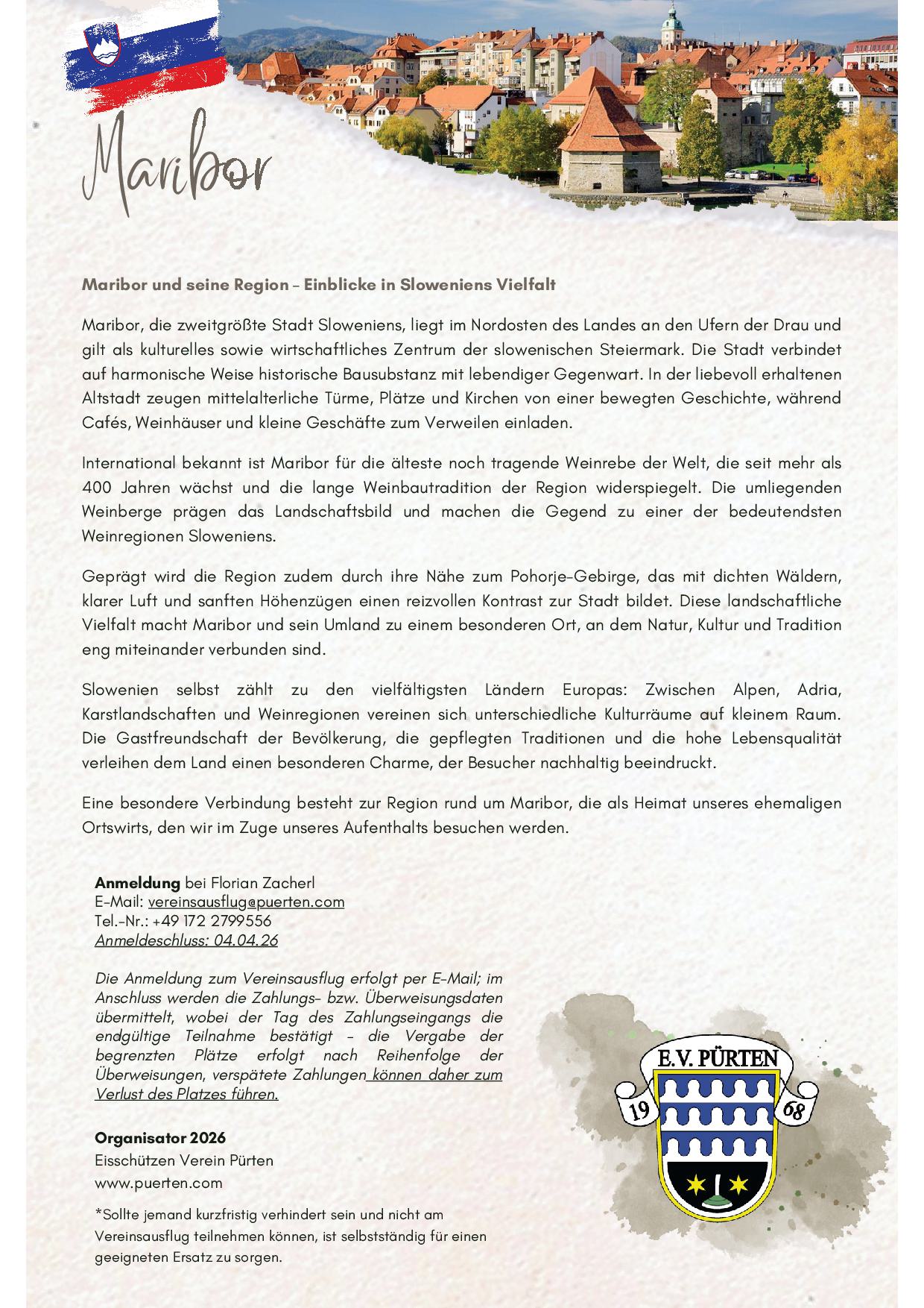 Vereinsausflug Slowenien 2026 1 Seite 2